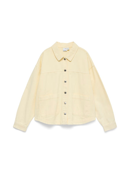 VERO MODA Denim Shacket in Yellow