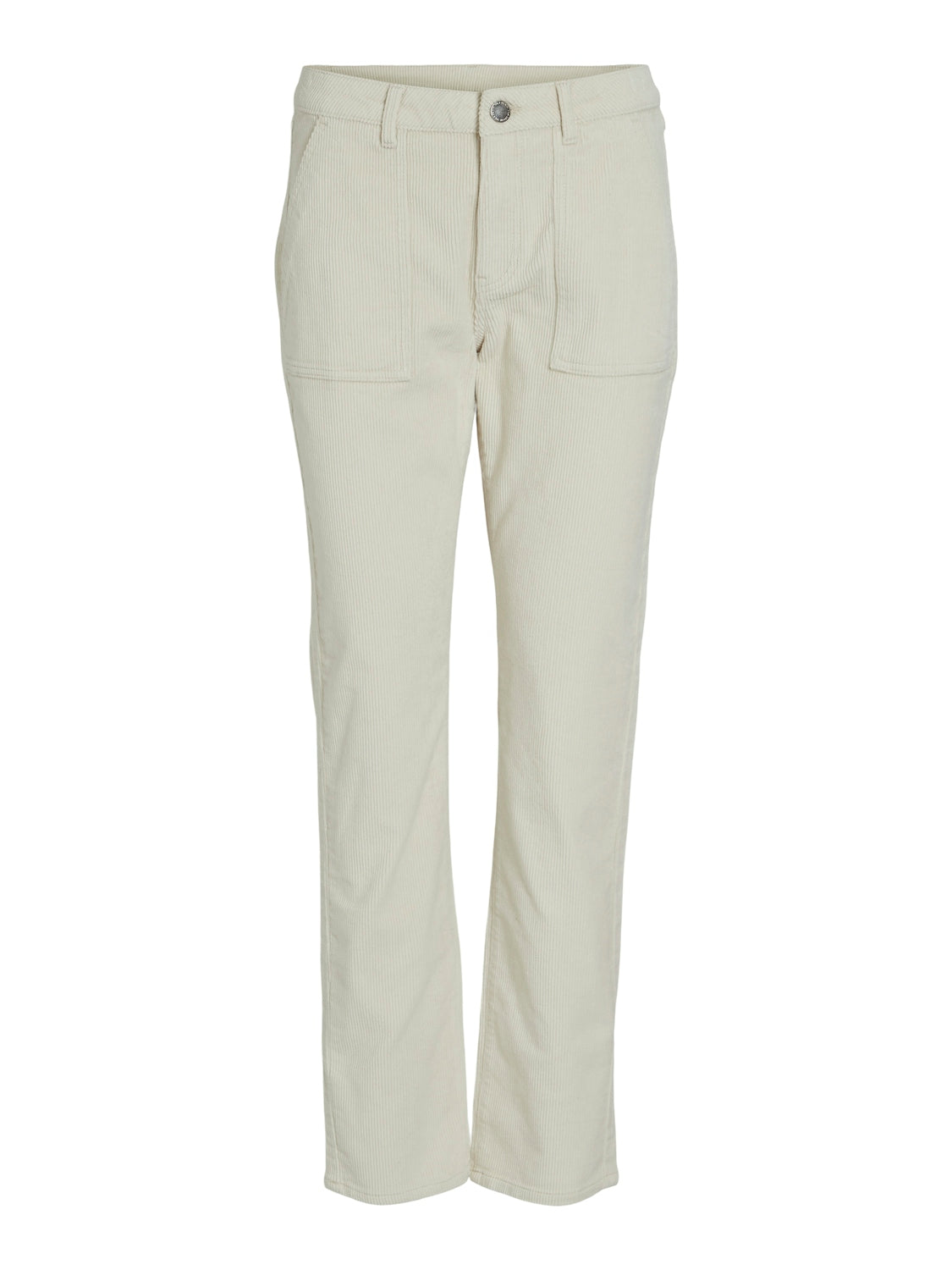 Vila Straight Leg Cord Jeans in Cream