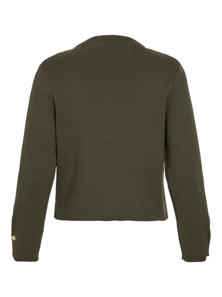 VILA Knitted Cardigan in Green