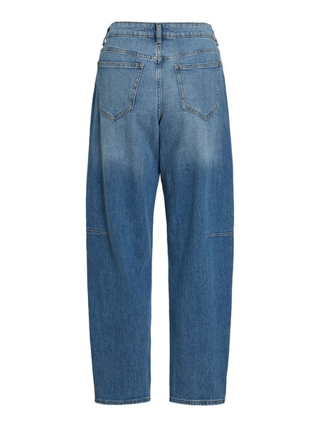 VILA Barrel Jeans in Medium Blue
