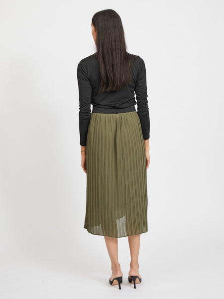 VILA Long Sleeve High Neck Top in Black