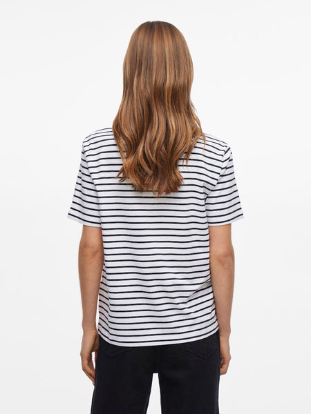 VILA Striped T-Shirt in Black