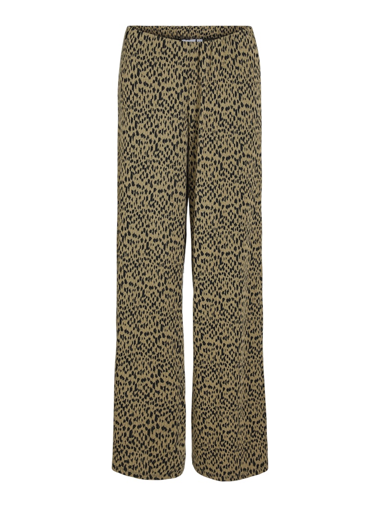 Vila Patterned Wide Leg Trousers in Brown