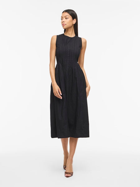 VILA Sleeveless Midi Dress in Black