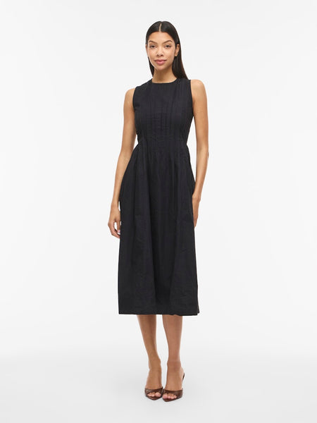 VILA Sleeveless Midi Dress in Black