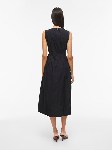 VILA Sleeveless Midi Dress in Black