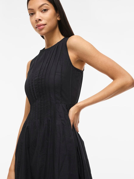 VILA Sleeveless Midi Dress in Black