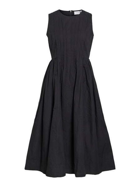 VILA Sleeveless Midi Dress in Black