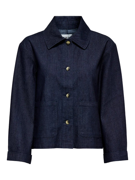 ONLY Denim Shacket in Dark Blue