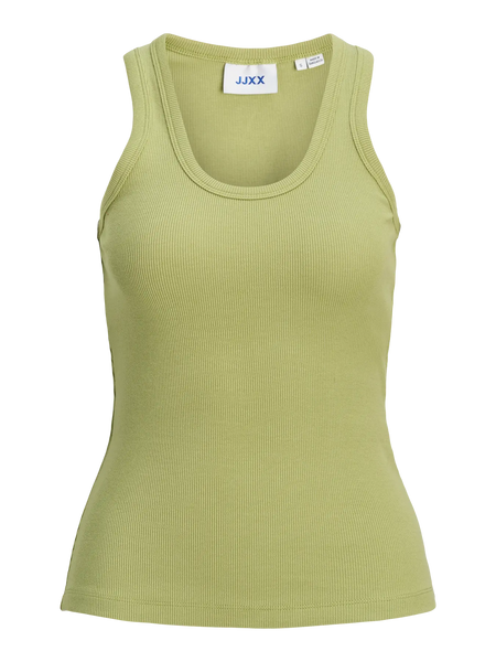 JJXX Ribbed Scoop Neck Tank Top in Green