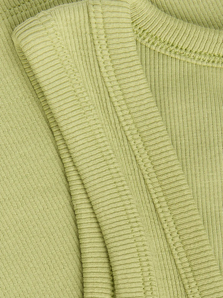 JJXX Ribbed Scoop Neck Tank Top in Green