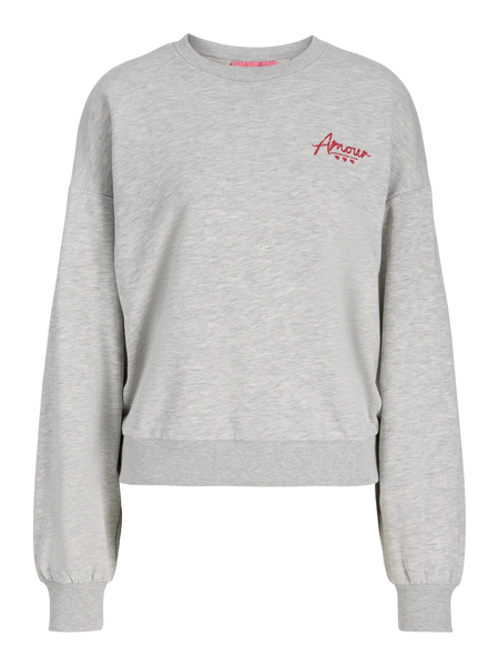 JJXX "Amour" Bunny Sweatshirt in Light Grey