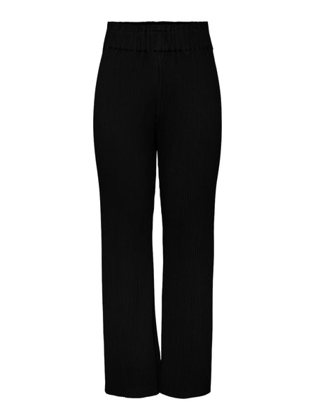 Y.A.S Pleated Straight Leg Trousers in Black