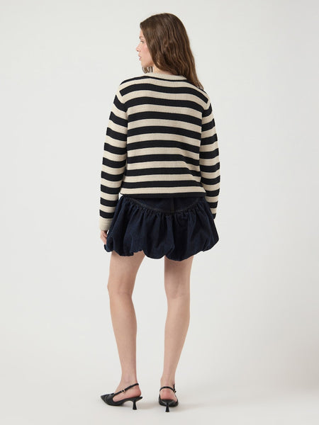 Y.A.S Striped Cardigan in Beige
