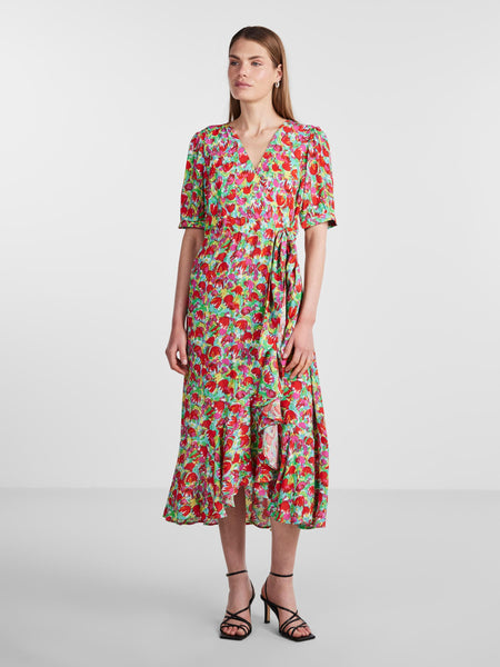 Y.A.S Multicoloured Floral Wrap Dress