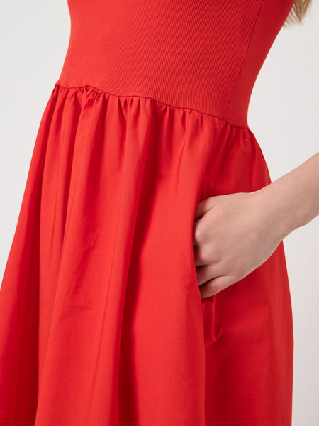 Y.A.S Sleeveless Long Dress in Red