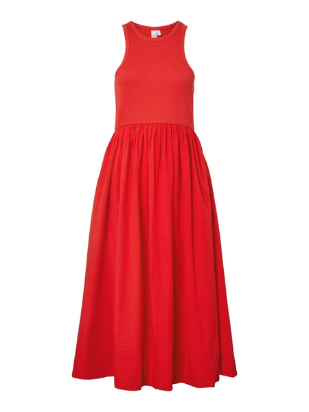 Y.A.S Sleeveless Long Dress in Red
