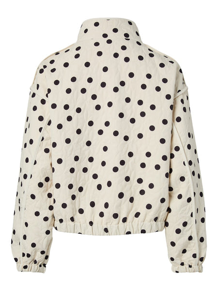 Y.A.S Polka Dot Quilted Jacket in Cream
