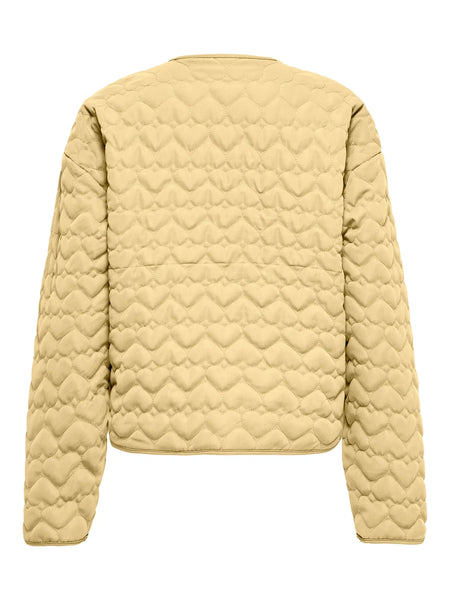 ONLY Quilted Heart Jacket in Yellow