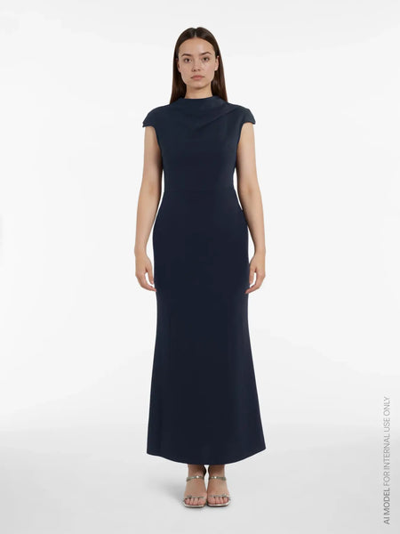 VILA Sleeveless Maxi Dress in Navy