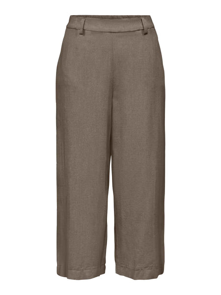 ONLY Linen Blend Culottes in Brown