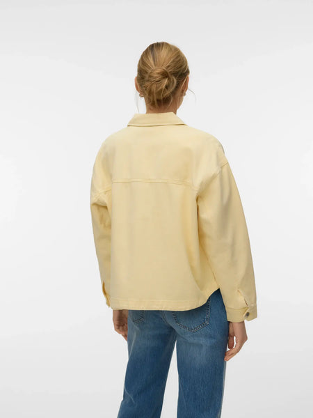 VERO MODA Denim Shacket in Yellow