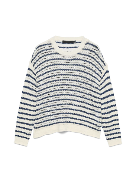 VERO MODA Striped Knit Jumper in Cream
