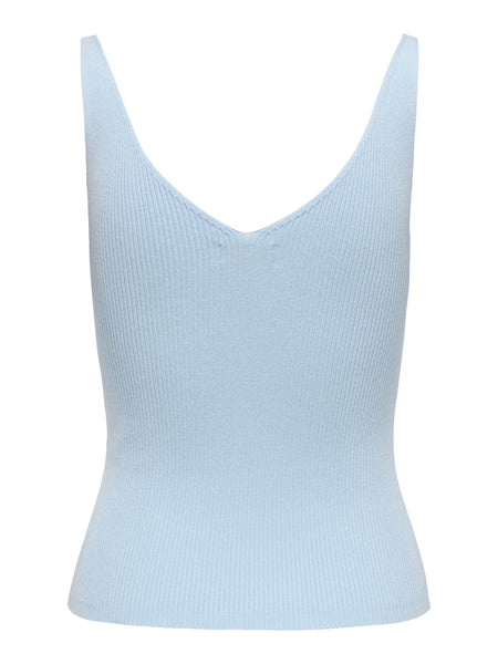 JDY Sleeveless Knit Vest Top in Blue
