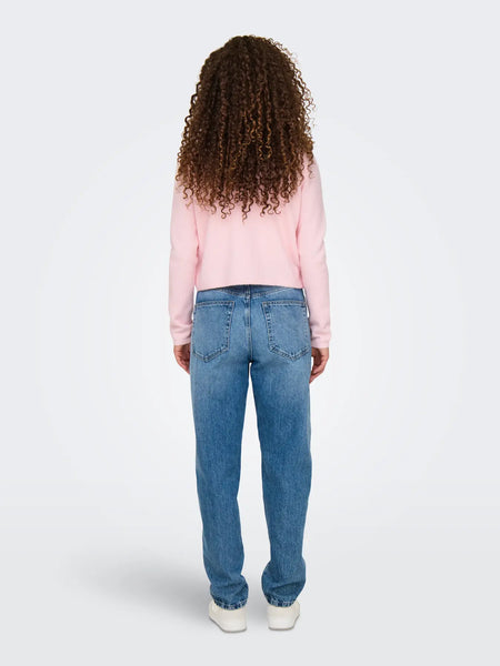 JDY Knitted Long Sleeve Cardigan in Light Pink