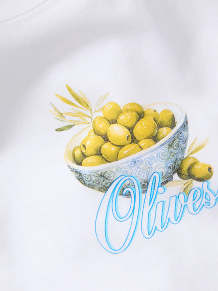 JJXX Olive Print T-Shirt in White