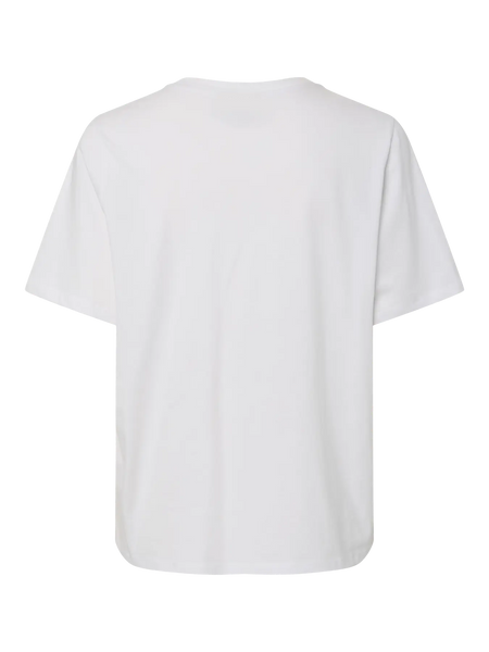 PIECES "Retro Riviera" T-Shirt in White