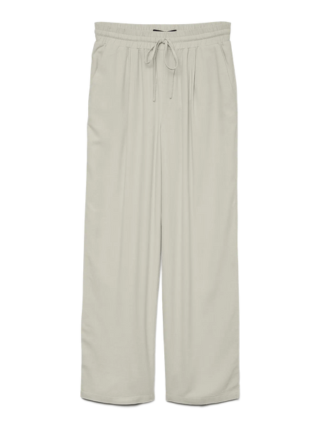 VERO MODA Wide Leg Linen Blend Trousers in Beige