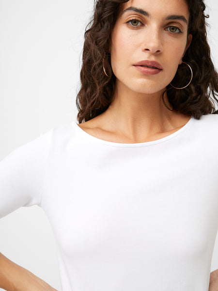 Great Plains 3/4 Sleeve Top in White
