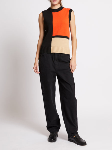 French Connection Valri Colour Block Knit Vest