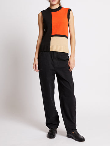 French Connection Valri Colour Block Knit Vest