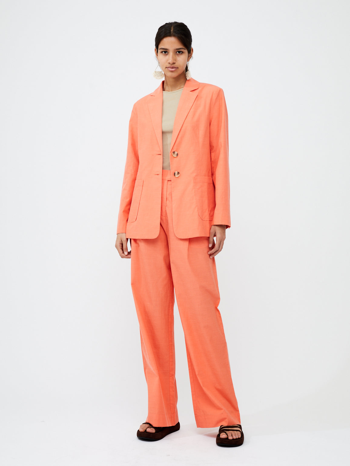 French Connection Alania Blazer in Coral