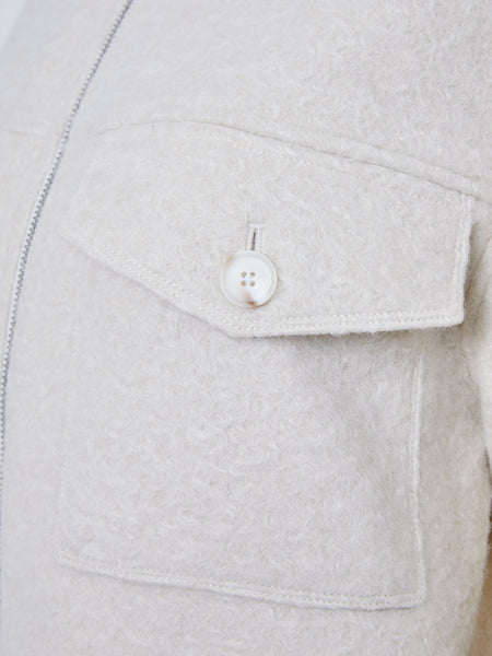 French Connection Dover Boucle Jacket in Cream