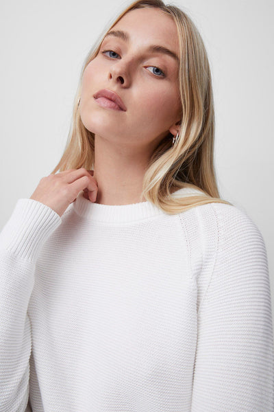 French Connection Lilly Mozart Crew Neck Jumper in White