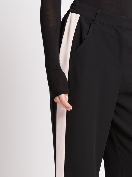 French Connection Vinnie Side Stripe Trousers in Black