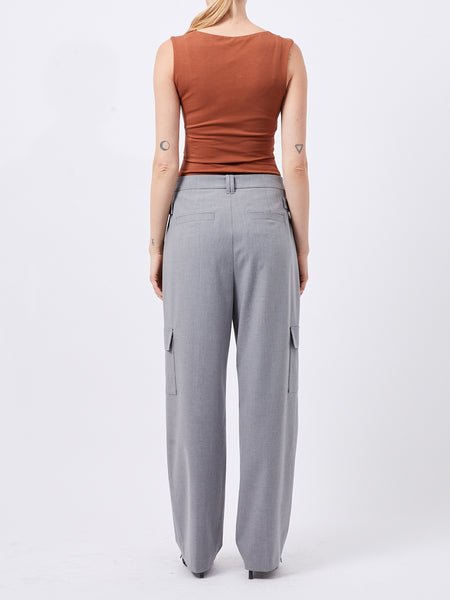 French Connection Franklin Barrel Leg Cargo Trousers in Grey