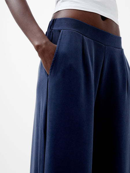 French Connection Wren Wide Leg Trousers in Blue