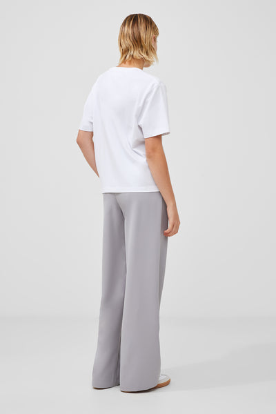 French Connection Rallie Cotton Rouched T-Shirt in White