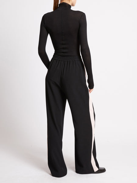 French Connection Vinnie Side Stripe Trousers in Black