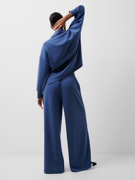 French Connection Wren Wide Leg Trousers in Blue