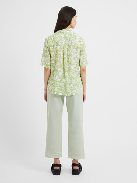 Great Plains Cadiz Floral Short Sleeve Shirt in Green
