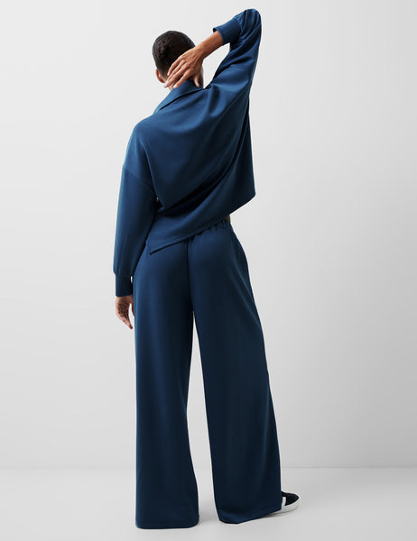 French Connection Wren Wide Leg Trousers in Blue
