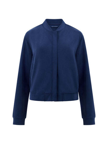 French Connection Wren Zip Through Bomber Jacket in Blue