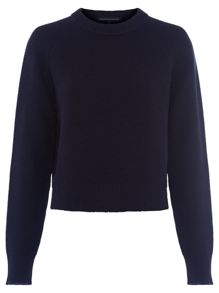 French Connection Lilly Mozart Crew Neck Jumper in Navy