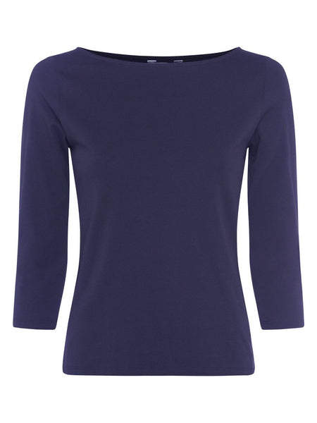 Great Plains 3/4 Sleeve Top in Navy