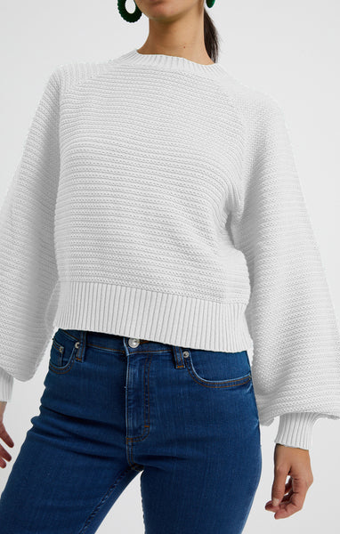 French Connection Lily Mozart Jumper in White